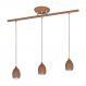 Lustre Pendente Design Zo 07 3 Lâmpadas Gu10 Cobre