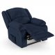Poltrona do Papai Reclinável Pietra Power Elétrica FH9 PU Azul - Mpozenato