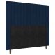 Cabeceira Cama Box Solteiro Nala 90cm Veludo Azul Marinho - Desk Design