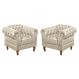 Conjunto De 2 Poltronas Dom Pedro Chesterfield Capitonê - Bege
