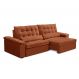 Image of Sofá 5 Lugares Retrátil e Reclinável Firenze Veludo Terracota FE691UP28EBJMOB