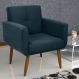 Poltrona Decorativa Itaqui Suede Petróleo