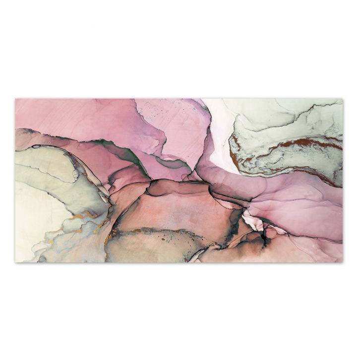 Quadro Decorativo Abstrato Mancha Marmorizado, Tela em Canvas na Horizontal ideal para ambiente de Sala de estar, jantar, reuniões, Quarto e Hall de entrada (100x70 Cm)