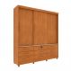Guarda-Roupa Casal Chicago II 3 Portas 9 Gavetas Cinamomo
