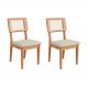 Conjunto com 2 Cadeiras Favale Algodão Cesare e Freijó