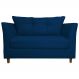 Namoradeira Decorativa Isis Pés Trapézio Suede Azul Marinho - DS Estofados