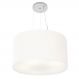 Pendente Cilíndrico Md-4187 Cúpula em Tecido 45x30cm Branco - Bivolt