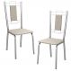 Kit 2 Cadeiras Cromada Sala Jantar 2C005CR Corino Nude Kappesberg