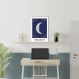 Quadro The Moon Tarot 100x70 Filete Branco