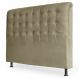Cabeceira Estofada Cama Box Casal Louise 140cm Suede Bege Escuro - Desk Design