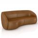 Sofá 4 Lugares Para Sala Living Orgânico 288cm Eron M03 Couríssimo Whisky - Lyam Decor