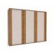 Image of Guarda-Roupa Casal Sevilha Flex com Pés 3 Portas 4 Gavetas Freijó e Off White 213cm MO895CL28OEDMOB