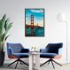 Quadro Ponte Golden Gate Bridge 43x30 Caixa Marrom