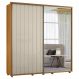 Guarda Roupa Casal 230cm Com Espelho Verbena Off/Cinamomo Z10 - Mpozenato