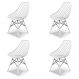 Conjunto com 4 Cadeiras Kaila DSW Branco