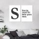 Quadro Letra S Frase Sorria 122x86 2-86x60 Filete Branco