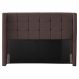 Cabeceira Cama Box Casal King Size Gioconda 195cm Com Frame Veludo Marrom - Desk Design