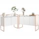 Conjunto Aparador Industrial 2 e 3 portas Branco Cobre