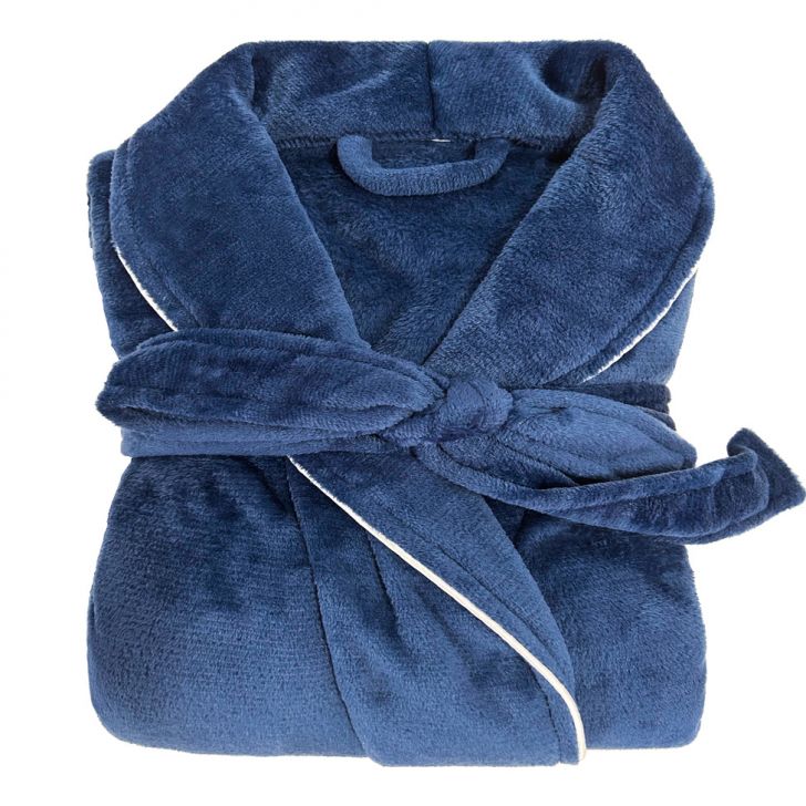 Roupão Neo Velour M Azul Marinho