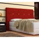 Cabeceira Pietra Solteiro 90 Cm Com Baú Interno Suede Vermelho - DS Estofados