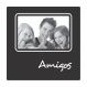 Porta Retrato Plaquet Amigos para 1 Foto 10x15 Preto Kapos