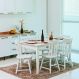 Mesa de Jantar Ditália com 6 Cadeiras JA-225 Cor:Branco