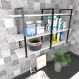 Prateleira multiuso lavanderia branco off white area de serviço nicho multi uso estante mdf
