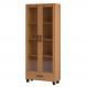 Estante Livreiro Alta 100% MDF Estilo Industrial 2 Portas C58 Freijó - Pradel