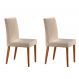 Conjunto com 2 Cadeiras de Jantar Tália II Creme