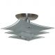Lustre Luminária Plafon Japonês com 03 Vidros na cor Branco (Fosco) Ideal para Sala, Quarto, Cozinha, Banheiro - 30cm