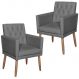 2 Poltronas para Clínica Resistente Recepção Corino Sala de Estar MOBLAN decor