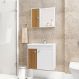 Conjunto para banheiro Monaco Branco Ripado