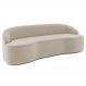 Sofá 2 Lugares para Sala de Estar Living 150cm Theo D06 Veludo Creme - Mpozenato