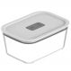 Pote Hermético De Vidro 1,2l Branco Ou Fresh Lock Para Geladeira Freezer Forno