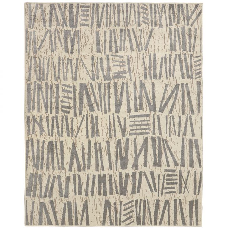 Tapete Ancestralidade Tag Retangular Veludo (200x250) Cinza