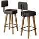 2 Banquetas Alta com Encosto para Cozinha Bar MOBLAN decor