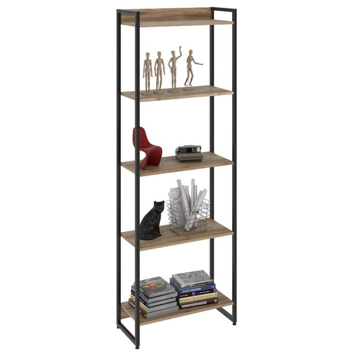 Estante Livreiro Multiuso Dynamica Industrial 60cm 5 Prateleiras C08 Carvalho - Mpozenato