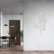 Quadro Escultura Line Flower 100x62 Branco