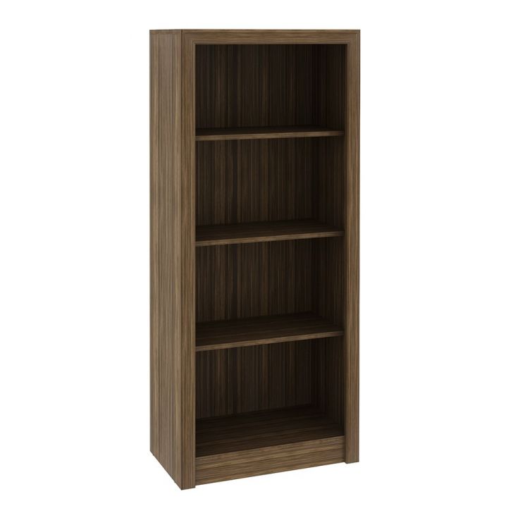 Armário Estante Alto para Escritório Home Office ME4137 MDP Nogal G69 - Gran Belo