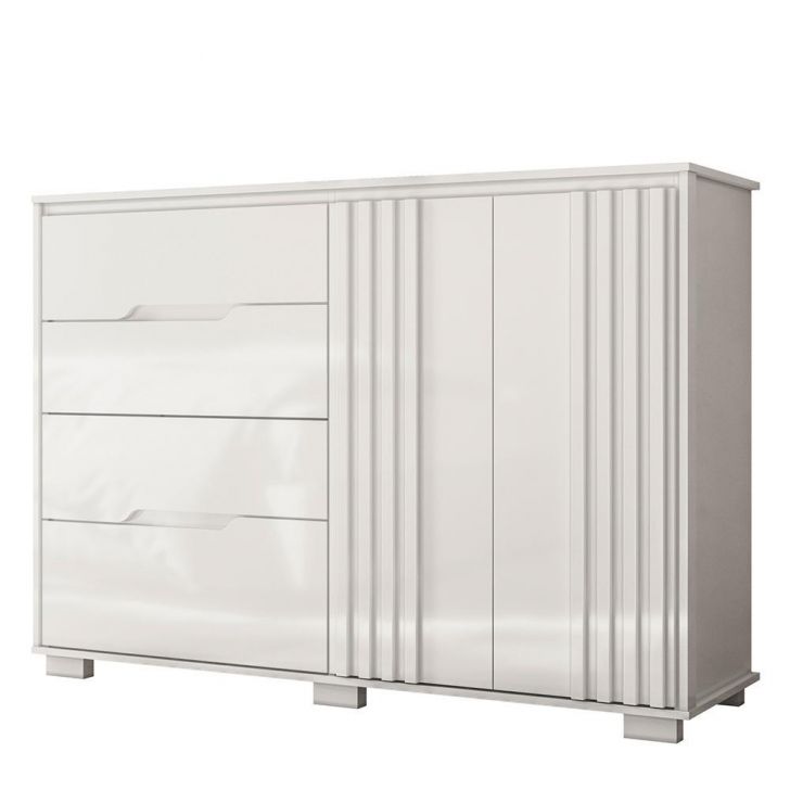Cômoda Texas 2 Portas e 4 Gavetas Branco - Moval
