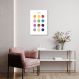 Quadro Infantil English Colors 86x60 Filete Branco