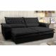Sofá Retrátil e Reclinável Molas Ensacadas Cama inBox Botonê 2,52m Espuma Viscoelástico Suede Preto