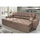 Sofá Austin 2,42m Retrátil Reclinável, Molas no Assento e Almofadas, Tecido Suede Velusoft Castor