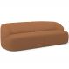 Sofá 3 Lugares Curvo Orgânico Para Sala Living 250cm Barolo L06 Bouclê Terracota - Lyam Decor