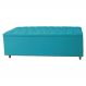 Calçadeira Recamier Baú Casal King 195cm Diana Suede Azul Turquesa - Dellas Store