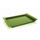 Bandeja De Cozinha Com Bordas Transparente Verde De 44x29 Cm