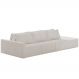 Sofá Ilha Modular Para Sala 342cm com Puff Dublin K01 Bouclê Creme - Lyam Decor