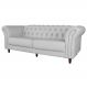 Sofá 4 Lugares Maggiore 260cm Couro Branco G58 - Gran Belo