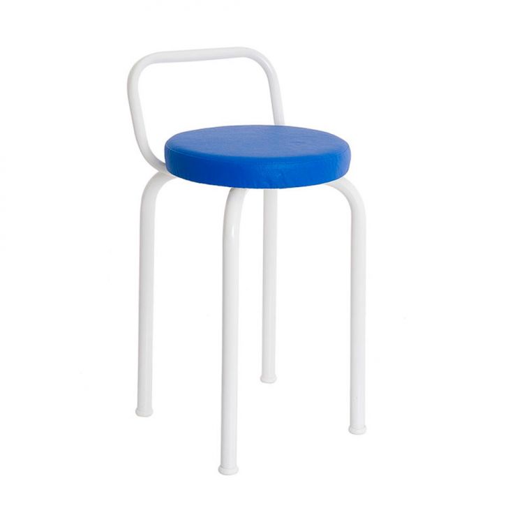 Banco | Banqueta Premium Branco e Azul