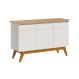 Buffet Classic 3 Portas Off White com Nature - Imcal Móveis
